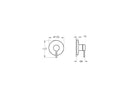 VitrA Built-In Shower Mixer Exposed Part - Minibox - Brushed Nickel A4262134