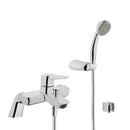 Vitra Solid S Bath Mixer with Elbow and Handshower - Chrome A42498VUK