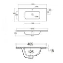 RAK Ceramics Joy Wall Hung Vanity With Basin 1000mm Moka Walnut JOYWH100MOK + JOYDI10101WH