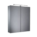 Tavistock Conduct Double Door 600mm x 650mm Bathroom Mirror Cabinet with LED Illuminated CO60AL
