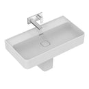 Ideal Standard Retail Strada II 800mm Basin Semi Pedestal 0 Tap Holes & Clicker Waste - White E240101