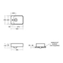 Ideal Standard Retail Strada II 500mm On Countertop Basin 1 Tap Hole & Clicker Waste - White E237401