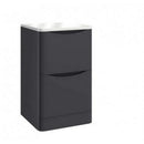 Anas Bella 596x800x448mm Floorstanding Unit With Countertop Matt Grey  BELLA-600FLOORCAB-MATTGREY + BELLA-COUNTERTOP-600-GWTE