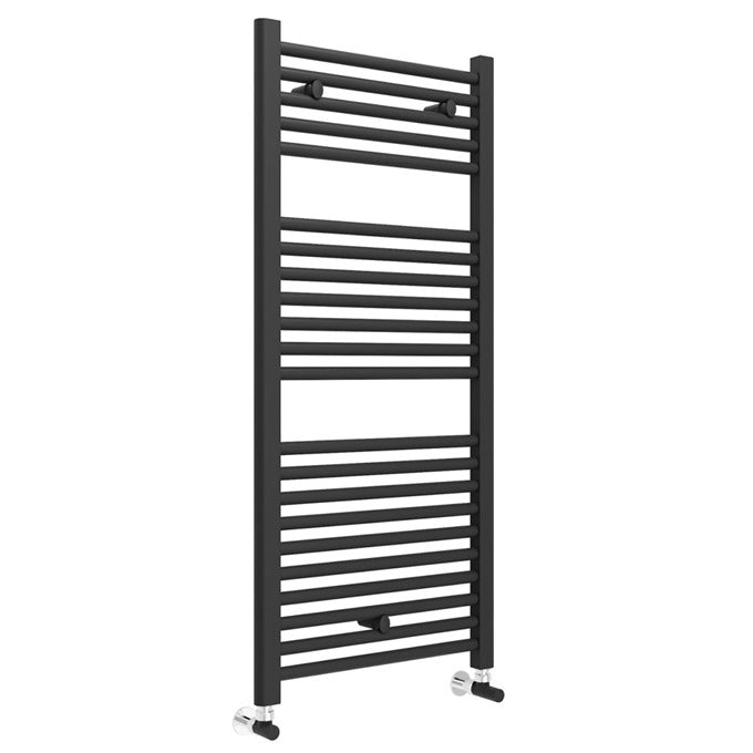 Essential Silea Straight Towel Warmer Matt Black