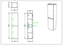 Anas Aubrey 300x1200x265mm Floorstanding Tall Boy Unit Davos Oak AUBREY-600-TALLBOY-OAK