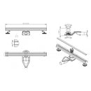 Shower Drain Linear Slim Stainless-Steel  Wet Room Channel Gully Trap Waste Linear Slim