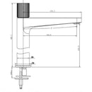 RAK Ceramics Amalfi Tall Basin Mixer in Matt Black RAKAMA3003B