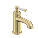 Tavistock Lansdown Mono Basin Mixer With Click Waste Traditional Brushed Brass TLD2504