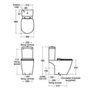 Ideal Standard Concept 365mm Close Coupled Pan Toilet Seat and Cover E822901 + E786001 + E791801