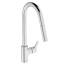 Ideal Standard Gusto Single Lever Round C Pull-Out Spout Kitchen Mixer - Chrome BD471AA