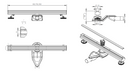 Shower Drain Linear Slim Stainless-Steel  Wet Room Channel Gully Trap Waste Linear Slim