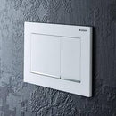 Geberit Sigma30 Matt White & Polished Chrome Dual Flush Plate