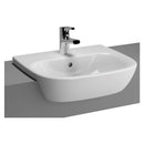 Vitra Zentrum 500mm Semi Recessed Washbasin 1 Tap Hole 5635B003-0001