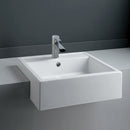 RAK Ceramics Nova 460mm Semi Recessed Basin 1 Tap Hole NOVASR