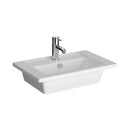 VitrA Integra Compact 600mm x 385mm 1 Tap Hole Vanity Basin - White 7035B003-0001