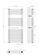Steel Tower Rail Kolumn Dual Column 1140 x 500 Towel Radiator White KOL1140-500WT