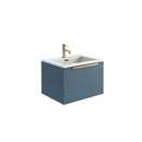 Anas Angel 590x475x397mm Wall Mounted Vanity With Basin & Handle & OverFlow Blue