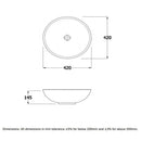 RAK Ceramics Diana 420mm Countertop Basin DIANAM