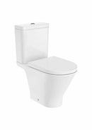 Roca the gap rimless coupled toilet cistern soft close seat