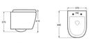 RIMLESS TOILET WALL HUNG PAN SEAT GROHE WC FRAME BATHROOM SET