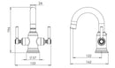 Tavistock Marston Deck Mounted 1 Tap Hole Basin Mixer With Click Waste - Chrome TMS11
