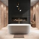 Anas Bliss 1700x800x600mm Fluted Freestanding Bath  White