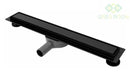 Shower Drain Linear Stainless Steel Matt Black Wetroom Channel Gully Trap Waste Plate Black