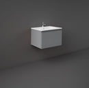 RAK Ceramics Joy Uno Wall Hung 1 Drawer Vanity With Basin 600mm Urban Grey UNOWH060UGY + JOYDI06101WH