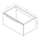 Anas Angel 790x475x397mm Wall Mounted Vanity With Basin Only Blue