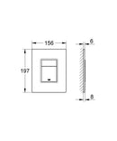 Grohe Concealed Wc Toilet Cistern Frame With Skate Glass Moon White Flush Plate 38845LS0