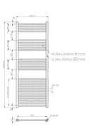 Square Rail 600mm x 1600mm Chrome SQR616C