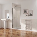 Coram GB 5 Bi-fold Door 900x1800mm Chrome GB5BF90CUC Toughened Glass Bathroom Doors