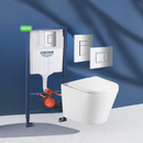 Anas Rimless Wall Hung Pan Soft Close Seat Grohe Wc Frame Concealed cistern 1.13 3877220A