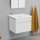 Anas 600mm White Gloss Wall Hung Vanity Unit With Basin White 71971