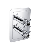 JTP Grosvenor Black 1 Outlet Pinch Thermostatic Concealed Shower Valve  - Chrome