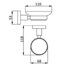 JTP Just Taps Plus Vos Soap Dish - Brushed Brass 23131BBR