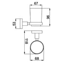 JTP Just Taps Plus Single Tumbler Holder - Brushed Brass 23141BBR