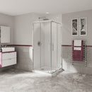 Coram Optima 6 Corner Entry Door 900x1900x6mm Chrome O6CE90CUC Enclosure Bathroom Shower Doors