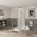 Coram Optima 6 Side Panel 1000x1900mm Chrome Shower Enclosure O6SP10CUC For Corner Entry, Sliding, Bi-fold And Pivot Doors