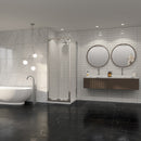 Coram Premier 8 Bi-fold Door 1000mm Chrome Toughened Glass Bathroom Doors P8BF10CUC