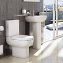 Studio Close-coupled Toilet Pan Open Back Cistern And Soft Close Seat  POT293ST