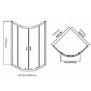 Shower Enclosure 900x900mm Quadrant with Tray&waste Full Pack Cubicle