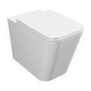 Modern Back To Wall Genoa Square Rimless Toilet Pan With Soft Close Seat
