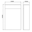 Kore Modern Floor WC Unit Sonoma Oak For Back To Wall Toilet KOR500WC-O