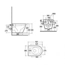 Rak Ceramics Feeling Rimless Wall Hung Toilet Pan Matt Black Soft Close Seat