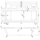 RAK Ceramics Washington 1800mm x 800mm Acrylic Double Ended Bath - White RAKWTNBAT1880
