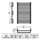 Reina Marco Vertical Designer Heated Towel Rail - 800x500mm - Chrome RND-MC5080
