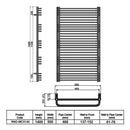 Reina Marco Vertical Designer Heated Towel Rail - 1400x500mm - Chrome RND-MC5140