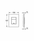 Grohe Skate Cosmopolitan Brushed Cool Sunrise Gold Flush Plate For Wc Frame