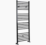 Essential Silea Straight Towel Warmer Matt Black